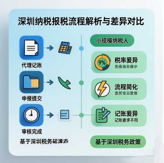 深圳一般納稅人代理報稅記賬全流程解析與小規(guī)模納稅人差異對比 深圳一般納稅人代理報稅記賬全流程解析與小規(guī)模納稅人差異對比